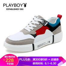 花花公子（PLAYBOY ESTABLISHED 1953）男士白紅色 43