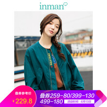 茵曼（INMAN） 圓領(lǐng) 長袖 女 短外套 拉鏈
