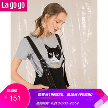 lagogo 刺繡，貼布 短袖 T恤 女 圓領(lǐng)