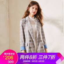 女款雙排扣西裝麻