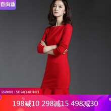 紅連衣裙長(zhǎng)袖專柜