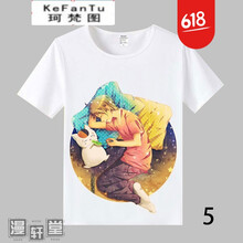 珂梵圖（Kefantu） 短袖 男士T恤 淺灰色 【白衣服】夏目5 