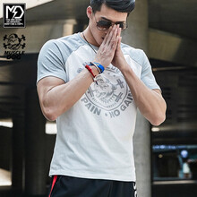 MUSCLEDOG 短袖 男士T恤 灰白色 