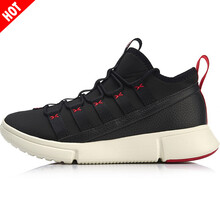 李寧（LI-NING）跑步鞋標(biāo)準(zhǔn)黑/朱砂紅 