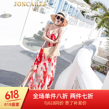 簡(jiǎn)卡姿（JONCARZZ）  露肩，露背，綁帶，印花 連衣裙