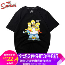 THE SIMPSONS 短袖 男士T恤 黑色 