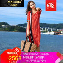 瑪古芭（MAGUBA） 格子 格子，印花 連衣裙
