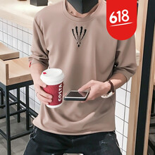 溫旅（WENLV） 五分袖 男士T恤 K850卡其色 