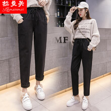 拉曼美 高腰 工裝褲 女 長褲 休閑褲