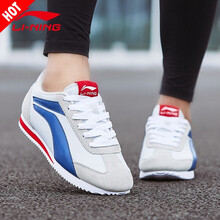 李寧（LI-NING）跑步鞋冷灰/深海藍  