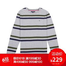 Tommy Hilfiger 長袖 男士T恤 淺灰色 