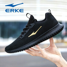 鴻星爾克（ERKE）跑步鞋正黑/國(guó)王金4126 39