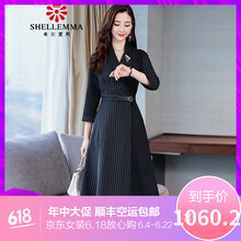 時(shí)尚條紋連衣裙，讓你告別微胖界
