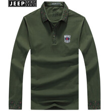 Jeep（吉普） 長(zhǎng)袖 男士T恤 2396軍綠 