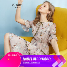 Olrain  繡花，蝴蝶結(jié) 連衣裙
