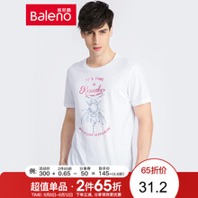 班尼路（Baleno） 短袖 男士T恤 W0W白色-昆蟲印花2 