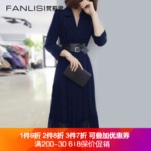梵莉思（FANLISI） 條紋 不規(guī)則 連衣裙