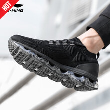 李寧（LI-NING）跑步鞋標準黑/檀黑色 43