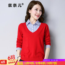 毛衣正紅色