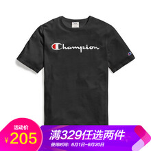 champion 短袖 男士T恤 BLACK 黑色 