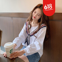 字母短袖寬松上衣，打造青春少女
