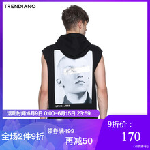 TRENDIANO 無袖 男士T恤 黑色090 