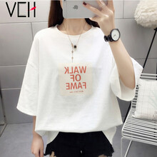 VCH 印花 短袖 T恤 女 V領(lǐng)