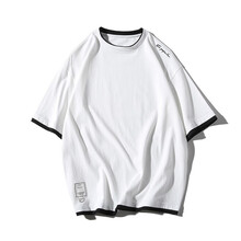 陌唇（mochun） 五分袖 男士T恤 卡其A094-YM08 