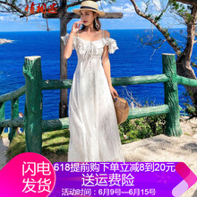 情相遇（Qingxiangyu） 純色 荷葉邊，拉鏈，綁帶，蝴蝶結 連衣裙