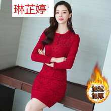 復古長袖連衣裙，微胖妹子的福音