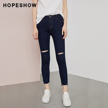 紅袖（hopeshow） 低腰 鉛筆褲/小腳褲 女 九分褲 牛仔褲