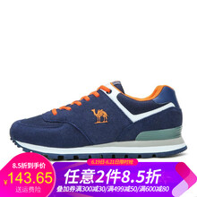 駱駝（CAMEL）跑步鞋A632345266 深藍(lán)/橙 男 44，38，39，40，41，42，43