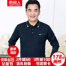 南極人（Nanjiren） 長(zhǎng)袖 男士T恤 agr008藍(lán)色 