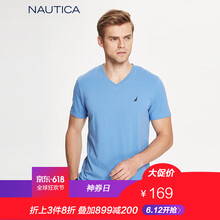 諾帝卡（NAUTICA） 短袖 男士T恤 淺藍色 4RU 