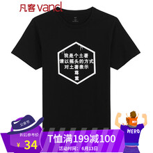 凡客誠品（VANCL） 短袖 男士T恤 土著1 黑 