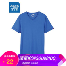 真維斯（Jeanswest） 短袖 男士T恤 藍(lán)色2500 