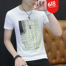 BOYGXG 短袖 男士T恤 白色 XL，L，XXL，M，XXXL