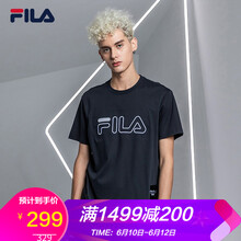 FILA 長袖 男士T恤 子夜黑-BK 