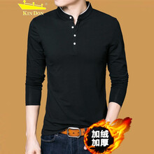 金盾（KIN DON） 長(zhǎng)袖 男士T恤 620黑色（加絨） 