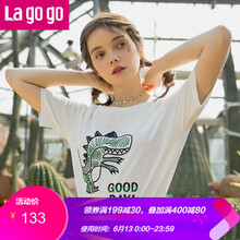 lagogo 刺繡 短袖 T恤 女 圓領(lǐng)
