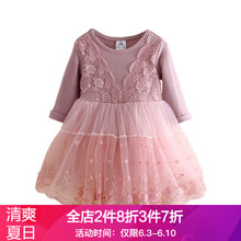 假兩件女童連衣裙