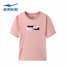 鴻星爾克（ERKE） 透視 短袖 T恤 女 圓領(lǐng)