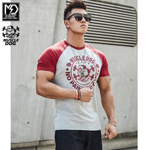MUSCLEDOG 短袖 男士T恤 紅灰色 