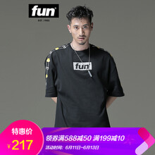 Fun 五分袖 男士T恤 黑色 