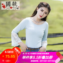 固執(zhí)（OBSTINATE） 立體裝飾，蕾絲 短袖 T恤 女 圓領(lǐng)