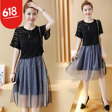 收腰蕾絲裙，微胖妹子的福音