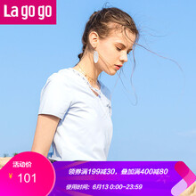 lagogo  短袖 T恤 女 V領(lǐng)