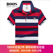 BOOSGARTH 短袖 男士T恤 紅色 