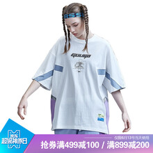 古由卡（GUUKA） 撞色，拼色，印花，貼布 短袖 T恤 女 圓領