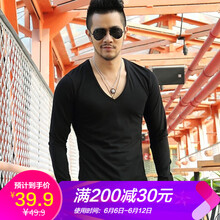 型男會(huì )社MIXLIMITED 長(cháng)袖 男士T恤 黑色   S，XL，XXL，M